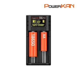 2구 R2 배터리충전기 18650 AA AAA 21700 26650 과충전방지