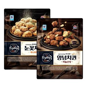 Fryday 눈꽃치퀸 허니버터 320g*1개+양념치퀸 마늘간장 380g*1개