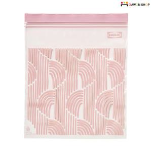ISTAD 패턴 지퍼백 (2.5L/페일핑크)/밀폐봉투