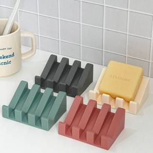 1+1 V형 자동배수 실리콘 비누 받침대 4type