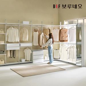 브로드 드레스룸 시스템장 옷장 행거 옷방 화이트 10cm