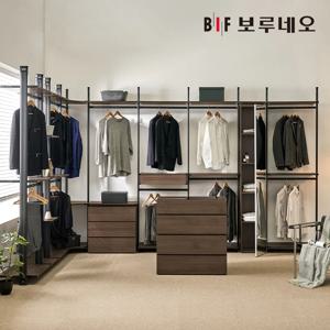 브로드 드레스룸 시스템장 옷장 행거 옷방 블랙 10cm