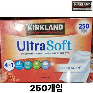 커클랜드 울트라소프트 섬유유연제 시트 250매 건조기 전용 시트형