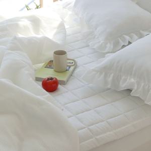 국산 아이스 냉감 시원한 리플 듀라론 시어서커 프릴 리본 여름 이불패드 SS/Q