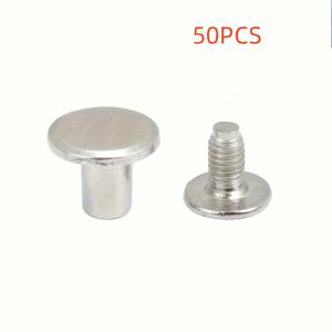 TEMU 50개 8mm 6색 벨트 나사 못 나사 리벳 인조 가죽, DIY 신발, 핸드백, 벨트, 시계, 바인딩, 사진 앨범용 벨트 나사