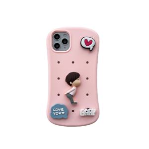 TEMU DIY 3D 인형 커플 소년과 소녀 고급 패션 귀여운 스트리트 팝 적용 가능한 애플 전체 패키지 방탄 보호 케이스 창의적인 틈새 시장 아이폰15 14 11 X XR 8 7Plus Pro Max 모바일 폰 케이스