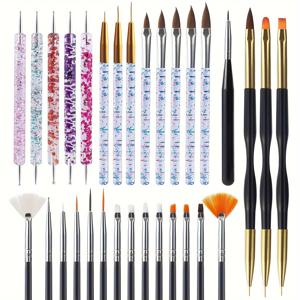 TEMU 31pcs 네일 아트 브러쉬 세트, 네일 아트 디자인 도구, 3D 빌더 네일 젤 브러쉬, 프로페셔널 아크릴 네일 드로잉 펜, 홈 매니큐어용 네일 아트 브러쉬, 살롱용 네일 아트 브러쉬|네일아트|젤네일