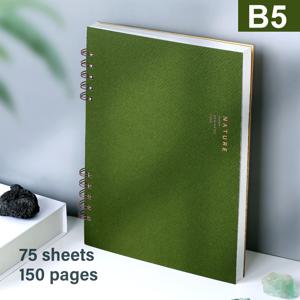 TEMU 스파이럴 노트 다이어리, A5/B5 크기, 190페이지/150페이지, 간단한 줄무늬 노트 다이어리, 비즈니스, 가정, 학교 노트, 플래너에 적합합니다.