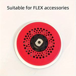 TEMU 1pc FLEX 호환 6인치 연마 패드, 중간 그릿 실리콘 카르비드, 49개의 구멍이 있는 바인딩 플라스틱 백킹 패드, 앵글 그라인더용 전기 연마지 기계 액세서리, 오레 3/5-150 EC 비정형 그라인더용 고품질 그라인더 솔