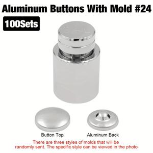 TEMU 100세트 20L-60L 패브릭 커버드 버튼 몰드 프레스 다이 편리한 몰드 도구 조립용 라운드 플랫 모양 버튼 패브릭 액세서리 DIY
