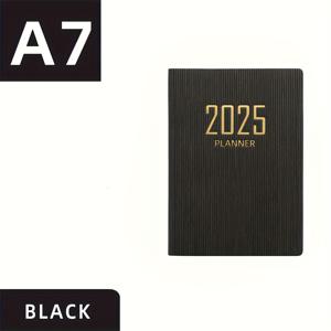TEMU A7 미니 2025 달력, 365일 휴대용 포켓 노트북, 일일 주간 일정 플래너, 사무실 학교 용품, 성인 영어