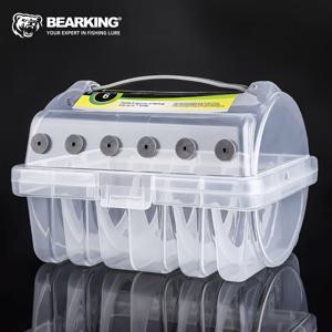 TEMU BEARKING 6구형 양면 낚시용품 상자 - 가루가 안나는 PP 보관함으로 걸이, 줄, 액세서리 보관, 투명한 디자인으로 쉽게 정리할 수 있는 낚시용품 상자