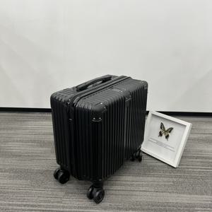 TEMU 18인치 내구성 러기지, 경량 단색 여행 가방, 4개의 더블 휠 회전 캐스터, 비밀번호 잠금 장치, 알루미늄 텔레스코픽 핸들, ABS 바디, 하드 쉘, 화이트, 지퍼 잠금 장치, 여행 트롤리 케이스