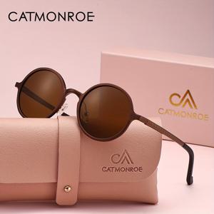 TEMU [안경] CATMONROE 라운드 폴라라이즈드 여성용, UV400 보호, TAC 렌즈, 알루미늄-마그네슘 합금 프레임, 골프 스포츠, 스타일리시 레트로 디자인, 다기능 운전 및 여행, 선물 상자 포함