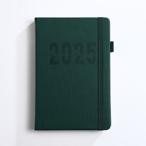 TEMU 2025 일일 플래너 노트북 - 하드 커버, 컬러풀 페이지, 성인용 목표 지향 시간 관리 저널, 보라색 & 녹색 옵션, 새해 결심과 생산성에 완벽|달력|달력|캘린더
