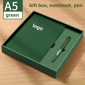 TEMU 1pc A5 사용자 지정 로고 가죽 저널 노트북, 펜 포함, 스타일, 판타지 테마, 개인화된 비즈니스 미팅 의제, 우아한 다이어리, 사무실 작업 책, 선물 상자 세트
