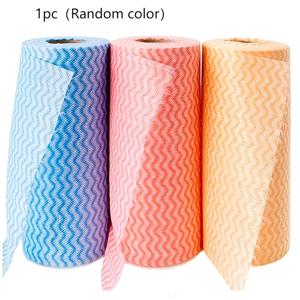 TEMU 1롤 오일프리 세탁 가능한 논클로스, 50장 일회용 주방 타월, 부엌, 거실, 화장실 등에 적합한 레이지 와이프