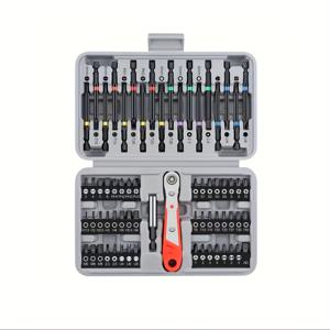 TEMU 68pcs 다기능 스크루드라이버 헤드 세트 - 크롬 반디움 강철 재질로 제작, 라쳇 렌치, 다기능 스크루드라이버 헤드, 확장 스크루드라이버 헤드, 유니버설 드릴 비트, 전문 하드웨어 도구 포함