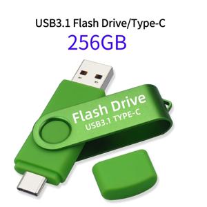 TEMU LansTen USB C 플래시 드라이브 128GB/256GB 2 in 1 USB 3.1 + USB Type C 손가락 드라이브 고속 듀얼 OTG 손가락 드라이브 USB 스틱 삼성, 화웨이, 맥북, 크롬북 픽셀 등