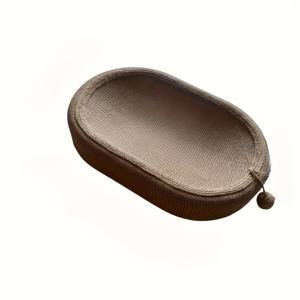 TEMU 1개 스타일리시 고양이 스크래치 보드 및 침대 콤보, 내구성 있는 스크래치 패드, 통합 플레이 볼 및 반면면 표면 - 고양이에게 완벽, 사이잘 로프로 제작, 고양이 스크래처