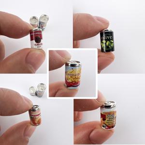 TEMU 5개 미니어처 합금 캔 토마토 수프 - DIY 인형의 집 액세서리, 창의적인 놀이 및 장면 설정을 위한 사실적인 빨간색 & 흰색 라벨 식품 모델, 미니어처 모딩 | 정통 미니어처 | 사실적인 합금 캔