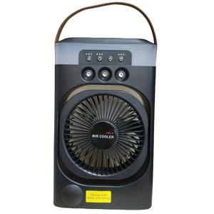 TEMU 휴대용 3단계 팬 포함 에어 쿨러, 대형 물탱크 및 컬러풀 나이트 라이트 – USB 전원 공급, 침실/홈오피스 실내용 에어컨 | 스타일리시 개인용 쿨러 | 내구성 강한 에어쿨러