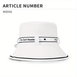TEMU 여성용 골프 모자, 여성용 보우 스트랩 장식 버킷 하, 자외선 차단제 내부 땀 흡수 어부 모자|모자|골프웨어