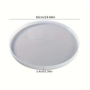 TEMU 19.7 & 14.1인치 라운드 에폭시 레진 몰드 - 재사용 가능한 투명 DIY 공예 몰드, 홈 데코, 보석 만들기, 캔들 및 비누 몰드 - 대용량 내구성 아트 트레이, 다목적 장식 주조, 매끄러운 표면