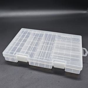 TEMU 100슬롯 배터리 정리함 - AA 60개 & AAA 40개 배터리 수납, 고품질 PP 소재, 투명, 방수 및 방진 기능, 보기 창문 포함, 공간 절약형 디자인, 가정용 수납함