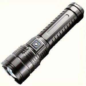 TEMU 화이트 레이저, 듀얼 라이트 모드, Type-C USB 충전식, IPX4 방수, 6000mAh 리튬 배터리, 조절 가능한 초점, 1200 루멘, 캠핑, 하이킹 및 야외 모험에 완벽한, 캠핑 액세서리|후레쉬