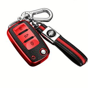 TEMU 폭스바겐 티구안 파사트 B5 B6 B7 골프 EOS 시로코 제타 MK6 옥타비아용 자동차 키 케이스