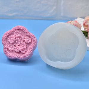 TEMU 1pc 데이지 꽃 무늬 비누 몰드, 실리콘 비누 만들기 몰드, 공예, 미술 용품, 재봉 액세서리, DIY 비누 제작 도구