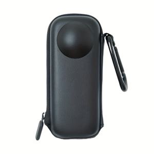 TEMU 1pc 블랙 가죽 Insta360 X4 액션 카메라 케이스, 하이킹 버클 포함 - 야외 모험을 위한 튼튼한 보호 주최자, 카메라 액세서리 | 내구성 있는 카메라 케이스 | 조절 가능한 스트랩 클로저, 카메라 백