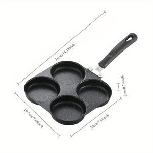 TEMU 4컵 노스틱 철제 프라이팬 - 계란, 팬케이크, 버거용 - 다용도 무충전 아침용 프라이팬 - 포칭, 프라이, 피자 디저트 요리에 이상적 - 가정 및 레스토랑 사용에 완벽