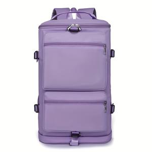 TEMU 여행용 대용량 백팩 - 핑크 나일론 스포츠 백팩, 다수의 compartments, 분리 가능한 어깨끈, 지퍼 클로저, 체육관, 요가, 주말 여행용, 여행용 백팩