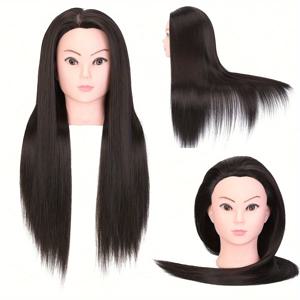 TEMU 1pc 남녀 공용 성인 헤어디자인 인형 머리, 25