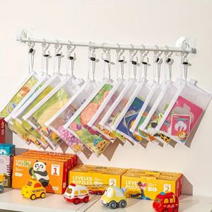 TEMU 9개 세트 A6/A5/A4 대용량 메쉬 지퍼 파우치 - 투명 펜슬 케이스, 파일 정리함, 퍼즐 보관용 지퍼 포켓, 여행 및 사무실용|가방|파우치|필통
