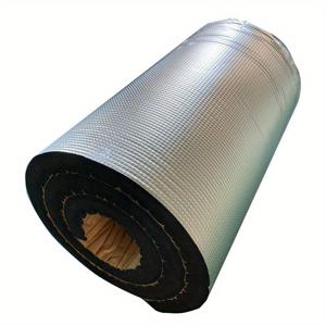 TEMU 1롤 20mm 두께 200cmx50cm 자체 접착 고밀도 방화 단열 소음 차단 고무 폼과 알루미늄 호일 - 지붕, 침실, 자동차 및 상업용 차량에 이상적, 열 절연 및 녹 방지 - 유연한 단열 시트 | 방화 재료