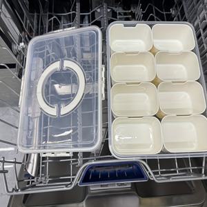 TEMU 1개 식기세척기 사용 가능 4/8칸 과일 및 간식 트레이 - BPA 프리 플라스틱, 신선한 농산물, 야채 및 식사 준비용 다목적 음식 보관 솔루션, 쉽게 청소하고 냉장고에 안전함