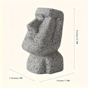 TEMU 1개 화려한 이스터 섬 스톤 안경 거치대 - 홈 & 오피스 책상 장식용 패션 안경 디스플레이 스탠드, 튼튼한 ABS 수지 안경 정리함