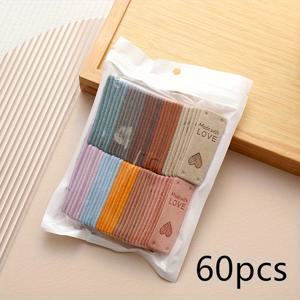 TEMU 60개 혼합 색상 비닐 라벨 2x5cm, 부드러운 인조 가죽 
