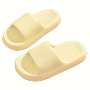 TEMU 2024년 EVA 커플 슬리퍼, 3.5cm 두꺼운 밑창, 캐주얼 스타일, 편안한 부드러운, 실내 및 실외, 비치웨어, 손 세탁/드라이 클리닝, 단색, 올 시즌, EVA 소재, 프린트 없음.|슬리퍼|지압슬리퍼|실내화