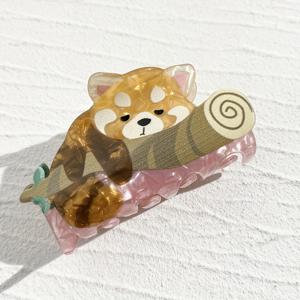 TEMU 시크한 만화 동물 헤어 클로 - 귀여운 판다, 코알라 & 디자인 | 여성용 다용도 상어 클립 | 생일 및 기념일 선물로 완벽함