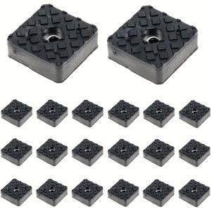 TEMU 20개 팩 30mm x 30mm 정사각형 검정 고무 발, 미끄럼 방지 가구 바닥 패드, 나무 바닥용 의자 다리 보호대, 주택 개조 하드웨어 액세서리