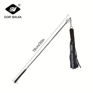 TEMU BAIJIA 골프 매직 휘ップ 훈련 도구 - 편안한 그립 및 소리 피드백으로 실내 및 실외 연습을 위한 스테인레스 스틸 스윙 트레이너 - 블랙, 조절 가능한 템포 정렬 | 소리 피드백 장치 | 내구성 있는 연습 도구