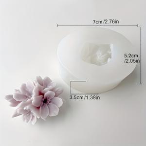 TEMU DIY 캔들 & 비누용 3D 복숭아 벚꽃 실리콘 몰드 – 레진, 왁스, 장식용 꽃 모양 공예 도구 – 핑크, 퍼플, 화이트 꽃 디자인