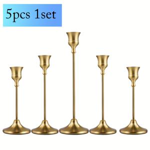 TEMU 5pcs/10pcs/20pcs 금속 양초 거치대, 우아한 원기둥 양초, 가족 테마 테이블 탑 장식, 결혼식, 기념일, 탁상, 파티, 크리스마스, 추수감사절, 부활절, 한ука , 가정 및 주방 장식에 이상적입니다.