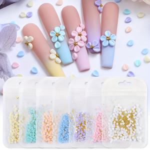 TEMU 150개*7팩 컬러풀한 작은 둥근 꽃잎 네일 장식 재료 젤 네일 패치 DIY 네일 용품 세트|네일재료