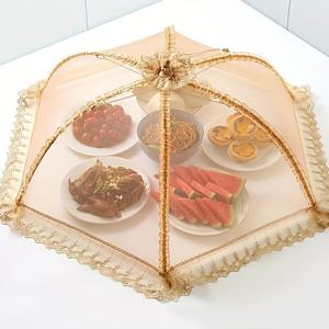 TEMU 대형 접이식 식품 커버 - 먼지 보호를 위한 통기성 있는 모기 방지 테이블보, 남은 음식 커버, 가정용 - 1팩