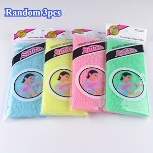 TEMU 3pcs 화려한 목욕 수건 - 성인용 긴 나일론 사우나 스크러버, 샤워, 스파 및 가정용으로 컬러풀한 등 및 몸 수건, 쉽게 청소하고 빠르게 건조, 욕실 수건 세트